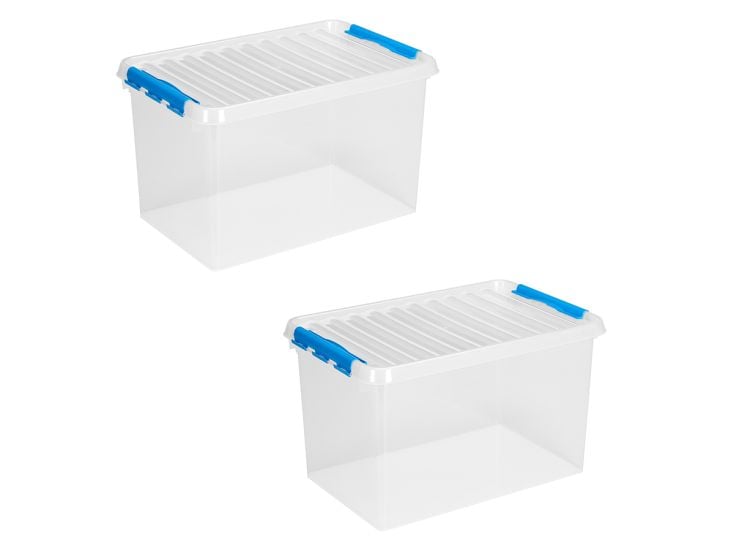 Sunware Q-line 62 liter set van 2 opbergboxen - Blue