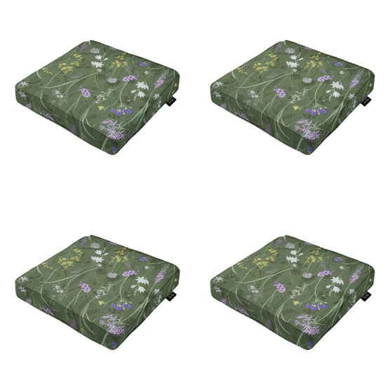 Madison Donna green canvas eco+ Zitkussen - Set van 4