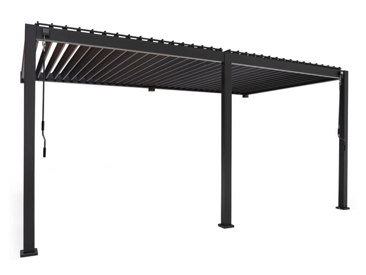 Mirador Delxue 300 x 530 cm muur overkapping - antraciet