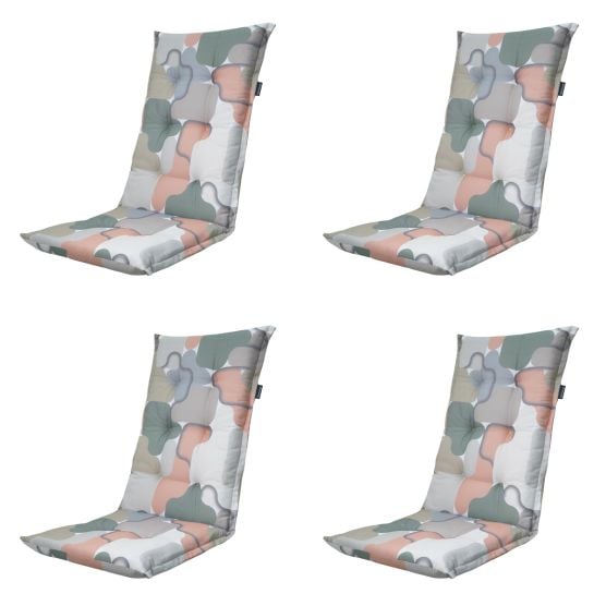 Madison Grafi salmone Tuinstoelkussen - Set van 4