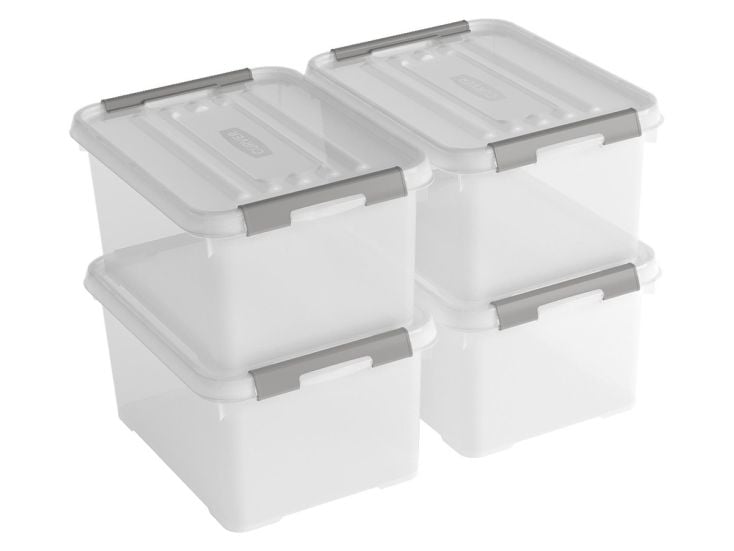 Curver Handy+ 15 liter opbergbox met deksel - 4 stuks