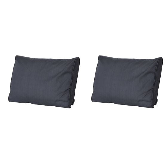 Madison Basic black Rugkussen - Set van 2