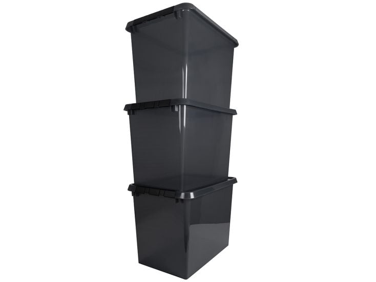 Sunware comfort Line set van 3 72L opbergbox - grijs