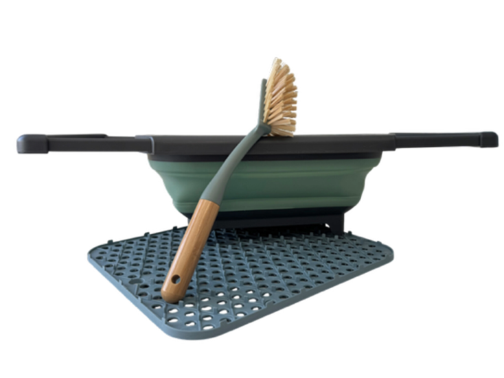 Hem opvouwbare afwas set met afdruipmat - Blue