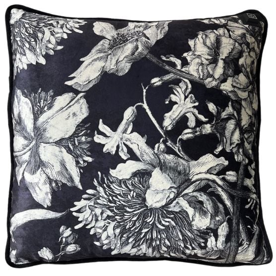 Warmpi fluweel warmtekussen - Black Flowers