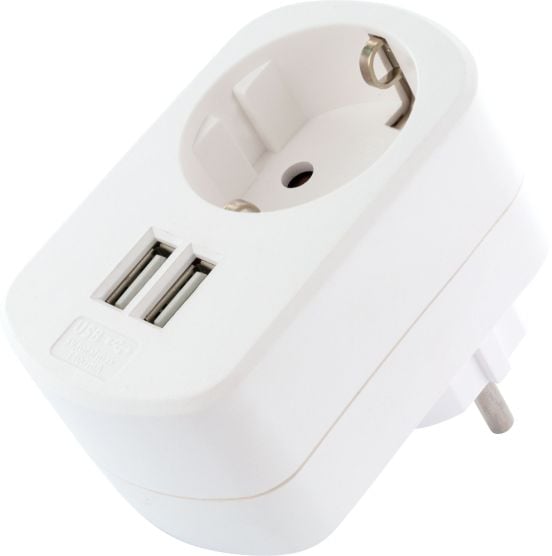 Schwaiger 230 volt USB laadadapter