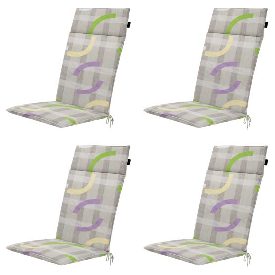 Madison Tess purple Tuinstoelkussen - Set van 4
