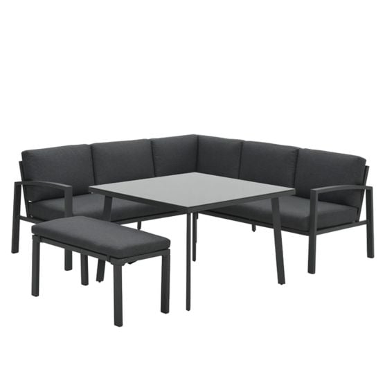 Garden Impressions Tropea donker grijze lounge diningset