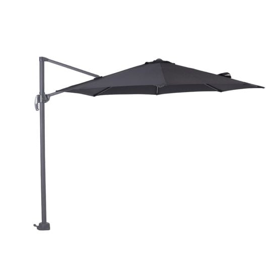 Garden Impressions Hawaii S donkergrijs zwart ronde zweefparasol