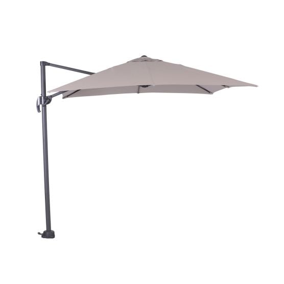 Garden Impressions Hawaii S donkergrijs zand vierkante zweefparasol