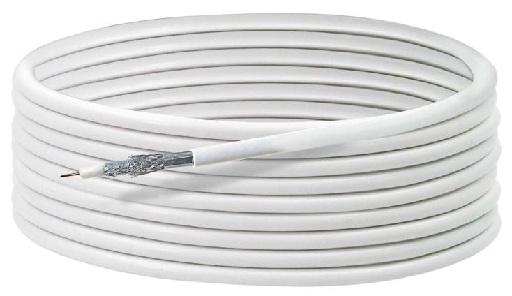 Schwaiger KOX810 10 meter witte Sat coaxkabel