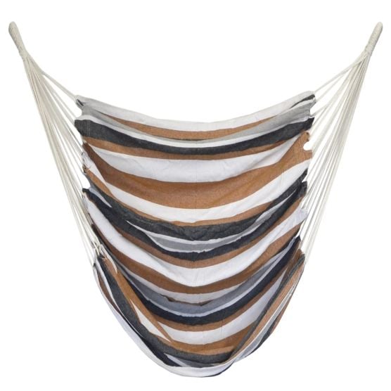 AMANKA 110 x 145 gestreepte zithangmat - Brown