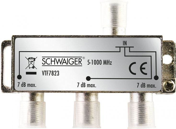 Schwaiger VTF7823 3-weg 7 dB verdeler