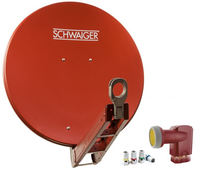Schwaiger 714647 rode 75 cm aluminium schotelset