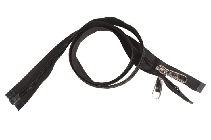 Esvo 10 mm 100 cm zwart deelbare rits