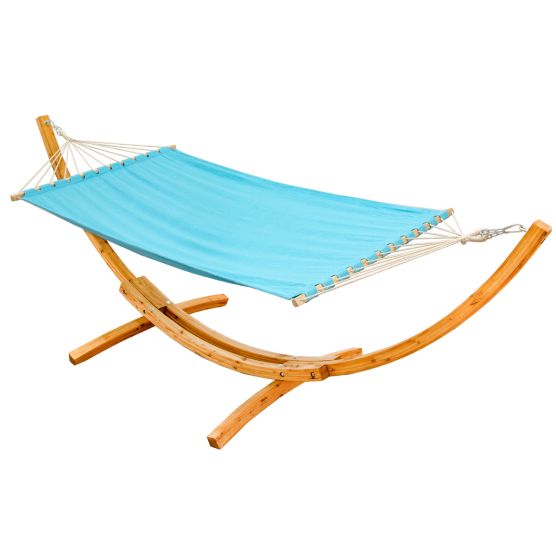AMANKA 200 x 120 hangmat met houten frame - Blue
