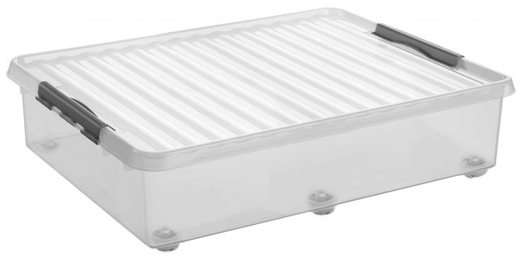 Sunware Q-line 60 liter transparant grijze rollerbox
