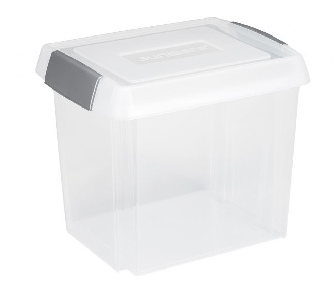 Sunware Nesta kantoor 50 liter transparant grijze opbergbox