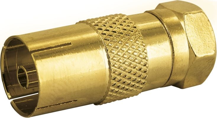 Schwaiger GOUST9300 6,5 mm set van 2 vergulde F-connectors