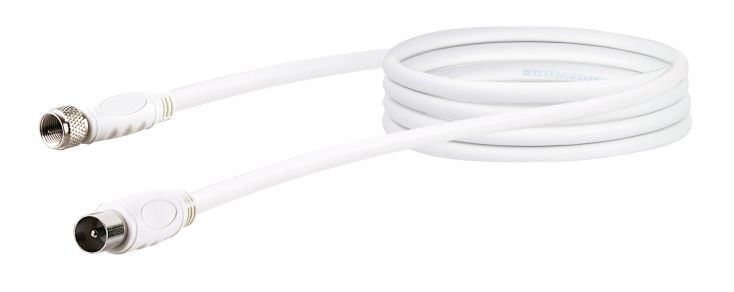 Schwaiger KVCKHQ181 1,5 meter witte SAT antenne adapterkabel