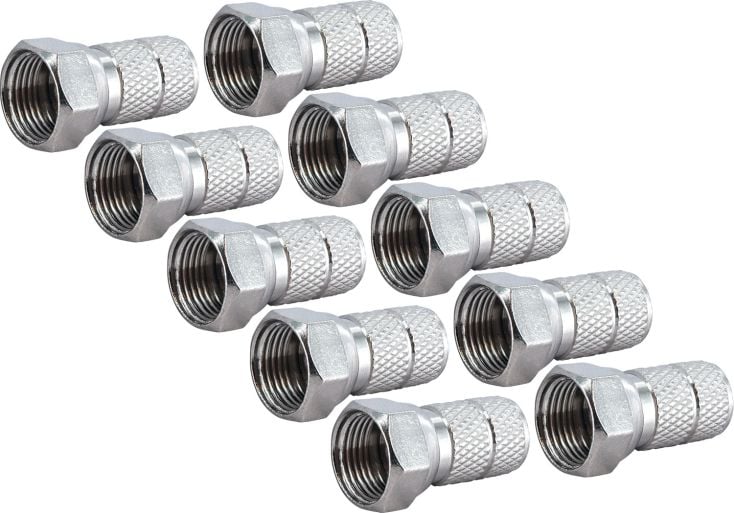 Schwaiger FST6510 6,5 mm set van 10 F-stekkers