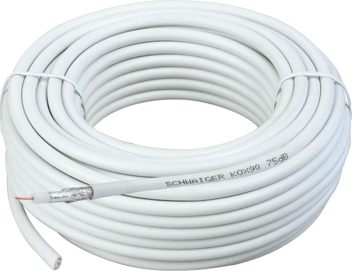 Schwaiger KOX90 25 meter witte coaxkabel