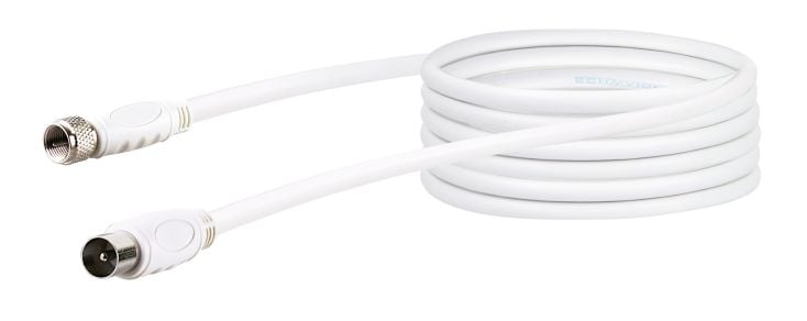 Schwaiger KVCKHQ185 5 meter witte SAT antenne adapterkabel