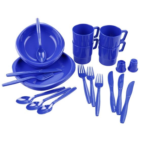 Black Snake 26-delig campingservies - Purple