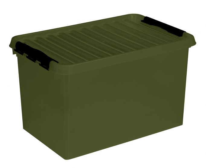 Sunware Q-line recycled 62 liter groen zwarte opbergbox