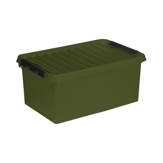 Sunware Q-line recycled 45 liter groen zwarte opbergbox