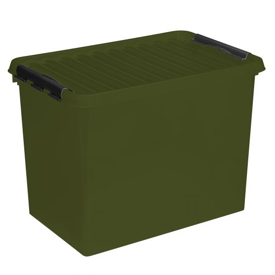 Sunware Q-line recycled 72 liter groen zwarte opbergbox