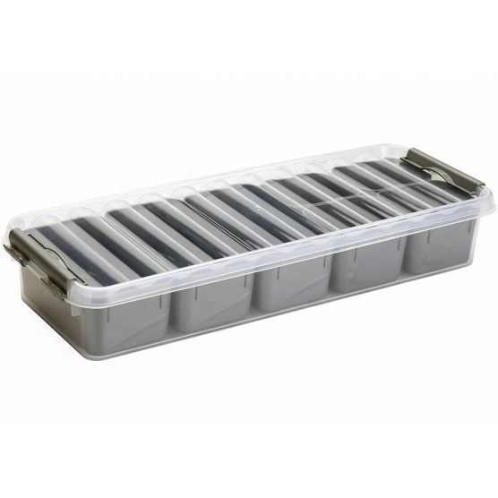 Sunware Q-line 2,5 liter transparante opbergbox met 7 bakjes