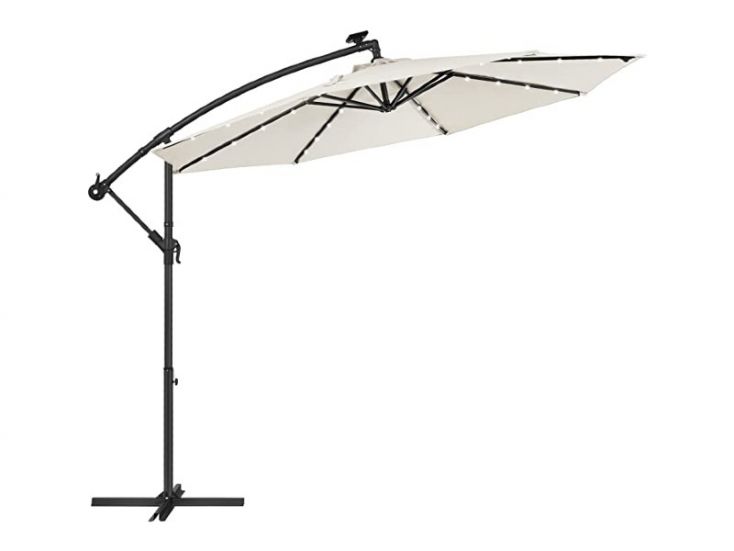 Parya Garden Ø 300 cm beige parasol met LED-verlichting