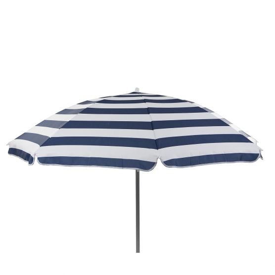 Bo-Camp Ø 165 cm gestreepte beach parasol met knikarm