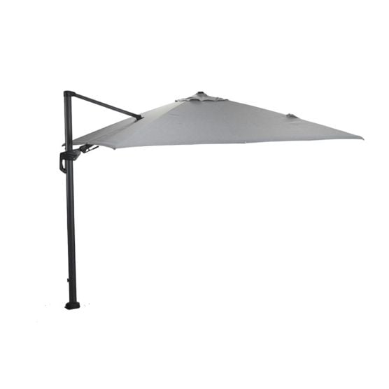 Garden Impressions Hawaii Deluxe lichtgrijze vierkante zweefparasol