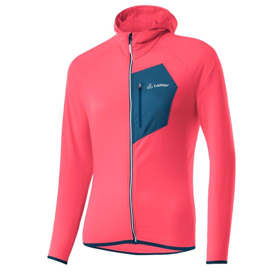 Löffler FZ TechFleece roze dames hoodie