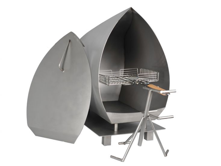 Magma RVS tuinhaard barbecue set