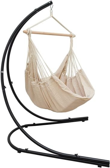 AMANKA XXL hangstoel met hangstoelframe - Beige