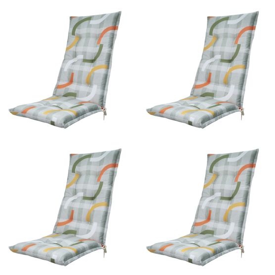 Madison Tess orange Tuinstoelkussen - Set van 4