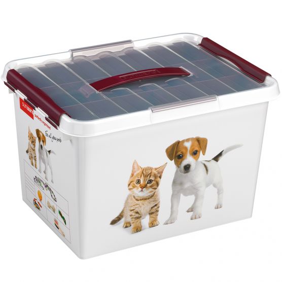 Sunware Q-line 22 liter huisdieren opbergbox met inzet