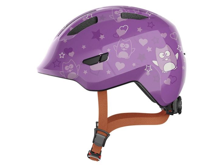 Abus Smiley 3.0 Purple Star kinderfietshelm