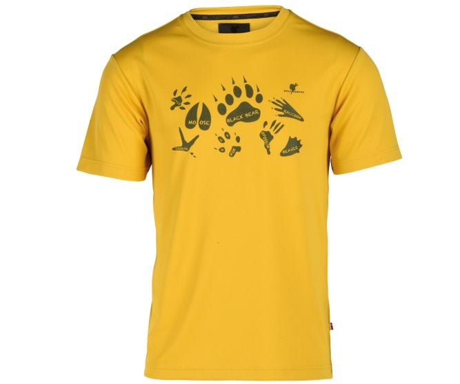 Wolf Camper Footprints Yellow heren T-shirt