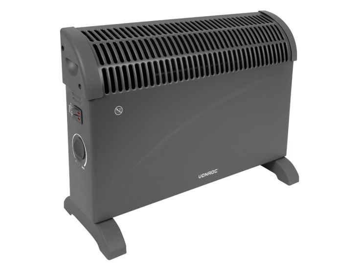 Vonroc 2000 watt convectorkachel -  Grey