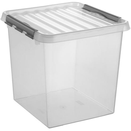Sunware Q-line 38 liter transparant grijze opbergbox