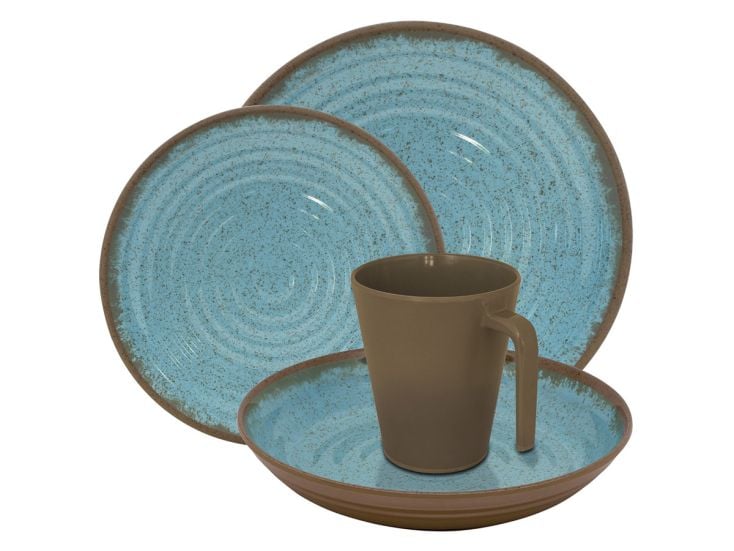 Eurotrail Ocean melamine 16 delig campingservies