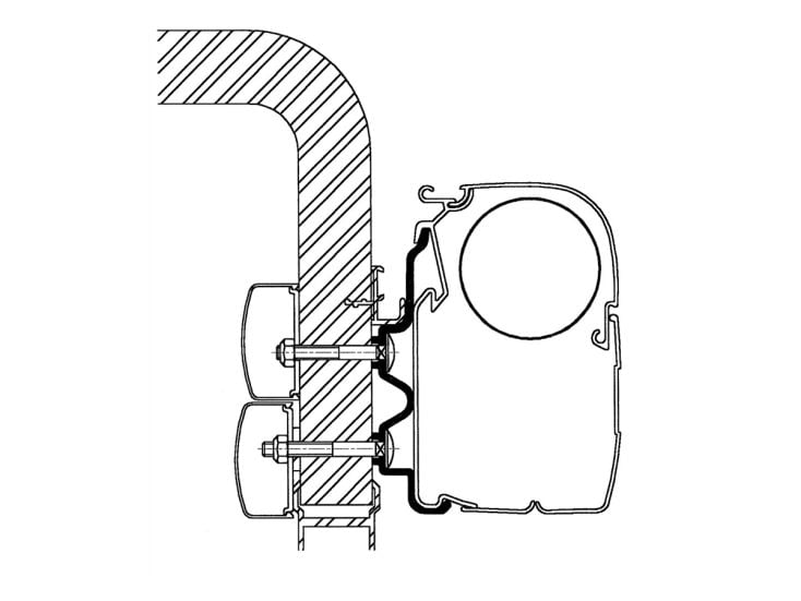 Thule Omnistor adapter 99 5500 Exsis/Hymercamp