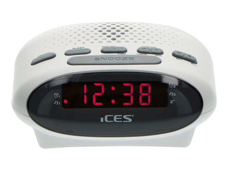 Ices ICR-210 FM wekkerradio - White