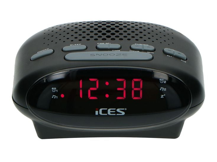 Ices ICR-210 FM wekkerradio - Black
