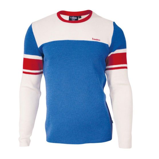 Ivanhoe Retro-Pow wollen trui Blauw