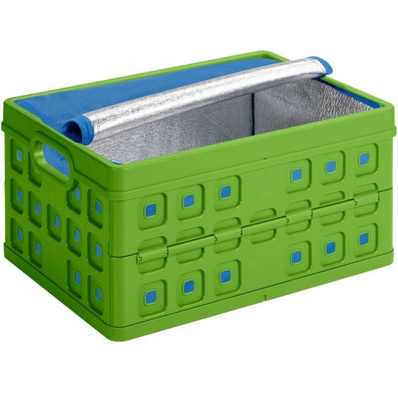 Sunware Square 32 liter vouwkrat met koeltas - Green